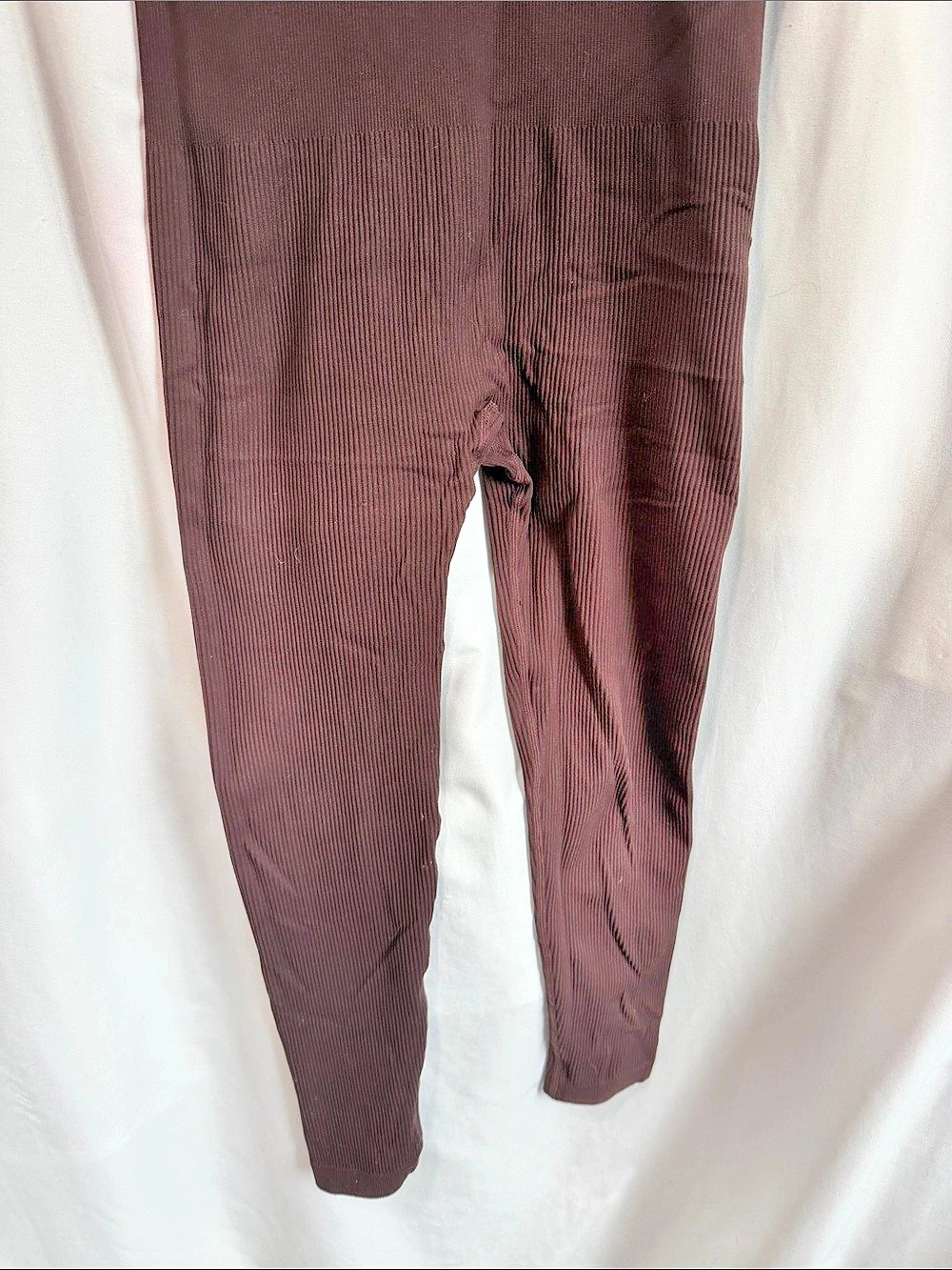 Brown Ribbed Jumpsuit - Picture 5 of 6